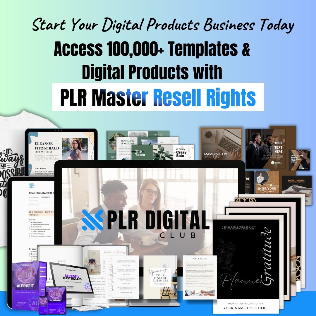 100,000+ Templates and Digital Products With Master Resell Rights MRR I ...
