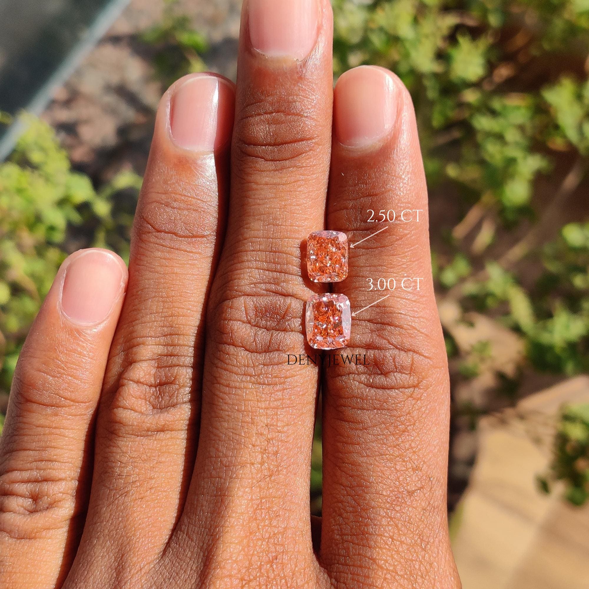 2.00ctと3.00ct PINK クッションカットラボグロウンダイヤモンド 3.00ct VIVID PINK クッションカットラボグロウンダイヤモンド - メルカリ