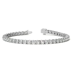 Lab Grown Diamond Tennis Bracelet 3 MM Round Diamond Bracelet Diamond Bracelet For Her And Him CVD Diamond Bracelet Diamond Tennis Bracelet