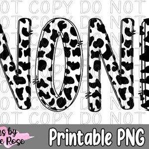 Cow Print Noni PNG Digital Download