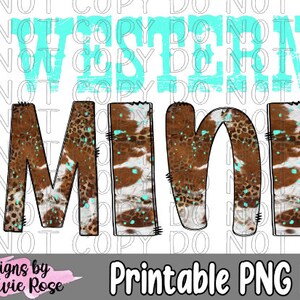 Western Mini PNG Digital Download
