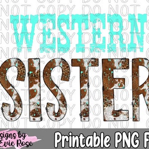 Western Sister PNG Digitaler Download