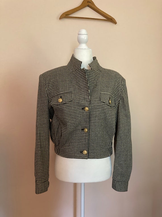 Vintage Bill Blass cropped bomber jacket