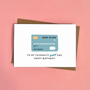 Banco De Papá, Tarjeta De Cumpleaños, Papá, Feliz Cumpleaños, Gracioso, Juego De Palabras, Humor