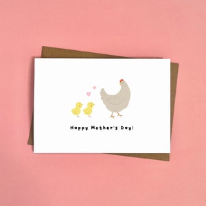 Huhn und Küken, Muttertagskarte, Mama, beste Mutter, niedlich, alles Gute zum Muttertag, Liebe
