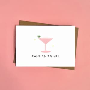 Parle 30 ans avec moi, Cartes d'anniversaire, Anniversaire, Cocktail, Carte du 30e anniversaire, Boisson, Drôle, Jeu de mots, Humour, Drôle, Trente, Anniversaire