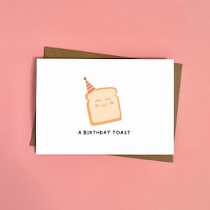 A Birthday Toast, Birthday Card, Birthday, Toast, Funny, Pun, Birthday Cards, Humour, For Her, For Friends, Sister, For Him