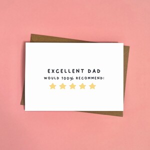 Ausgezeichneter Vater würde 100% empfehlen, Vatertag, bester Vater aller Zeiten, Karte für Vater, lustig, Humor