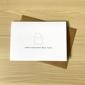 Ghost Birthday Card, Happy Birthday, Boo, Cute, Birthday Card, Halloween