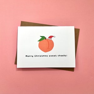 Carte de Noël pêche, drôle, mignonne, pêche, carte de Noël, Noël, festif, coquin, humour