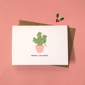 Feliz Navidad, Cactus, Navidad, Luces Festivas, Tarjeta De Navidad, Lindo, Gracioso, Amante De Las Plantas, Planta De Interior
