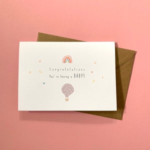 Schwangerschaftskarte, Glückwünsche zu Ihrem Baby, Sie haben ein Baby, Karte für neues Baby, Geburtsankündigung, Glückwünsche, Baby auf dem Weg