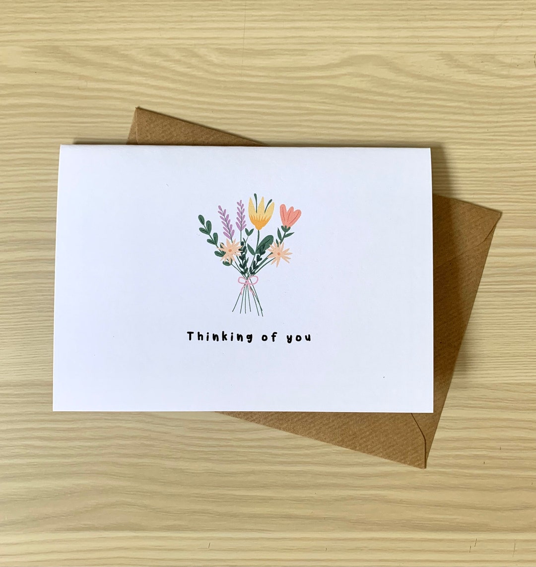 Thinking of You Card, Floral Sympathy Card - Etsy