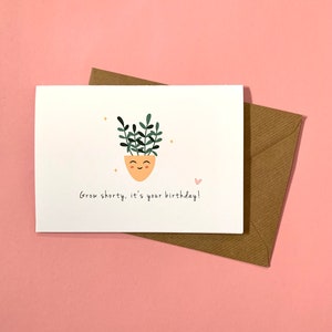 C'est ton anniversaire, carte plante, plantes d'intérieur, carte d'anniversaire, joyeux anniversaire, jolie carte