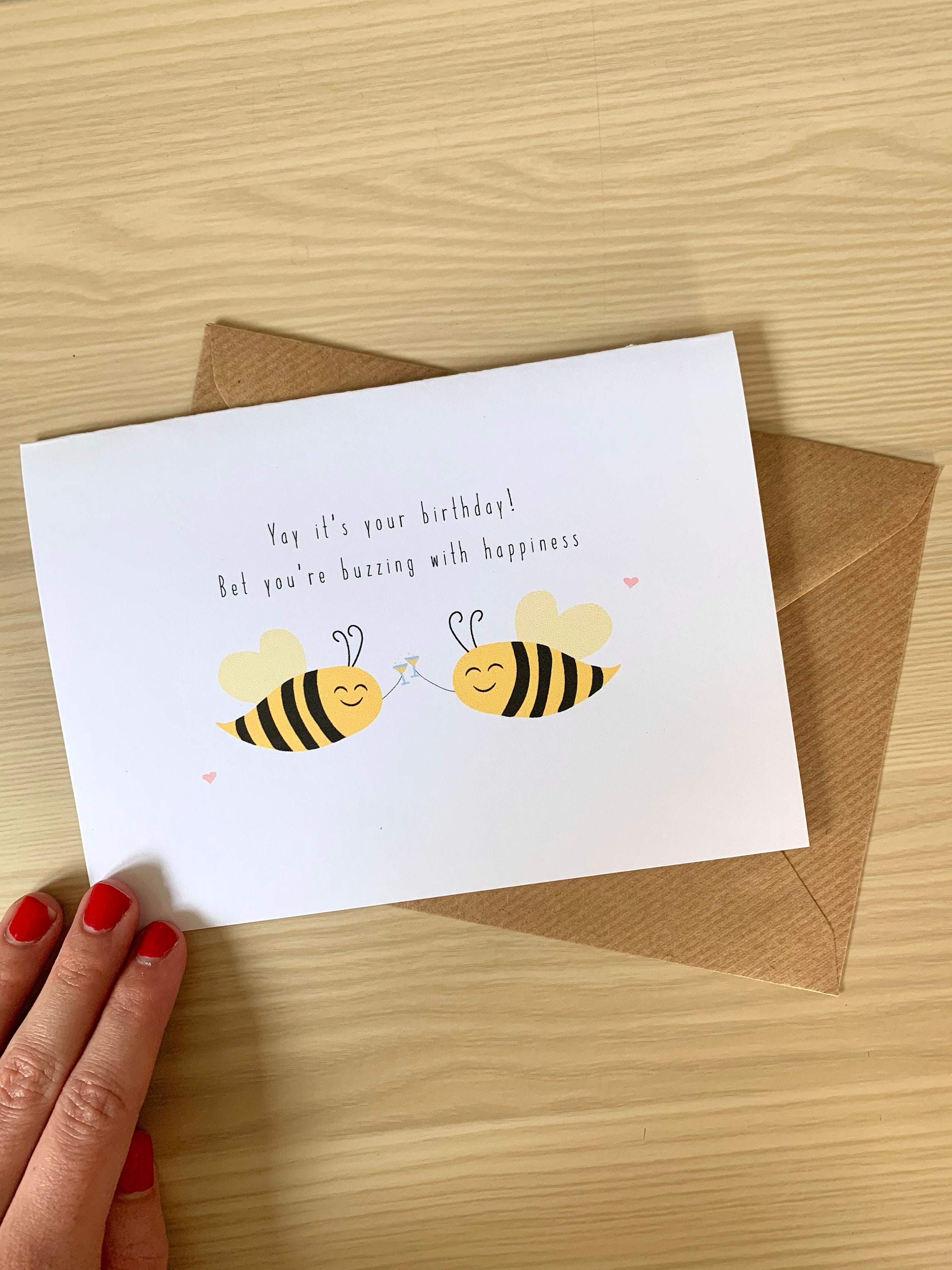 Buzzing es ist Ihr Geburtstag Bienen Geburtstagskarte Etsy