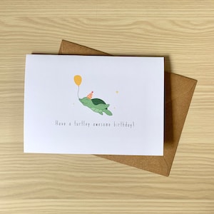 Have a Turtley Awesome Birthday, Turtle, Pun Card, Cute, Birthday, Happy Birthday
