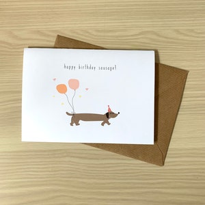 Dackel Alles Gute zum Geburtstag Karte, Dackel Alles Gute zum Geburtstag Karte, Dackel Grußkarte, Greeting Card, Alles Gute zum Geburtstag Karte, Cute
