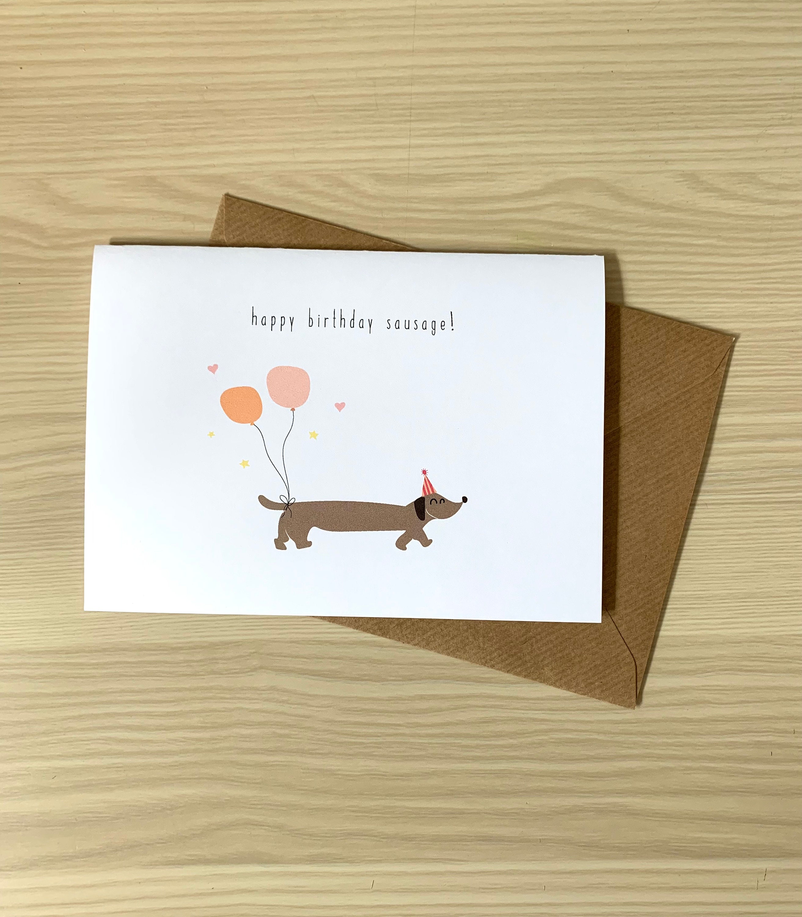 Sausage Dog Happy Birthday Card, Dachshund Happy Birthday Card ...