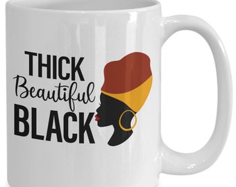 Thick beautiful black mug