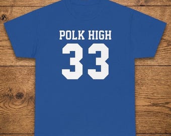 Camiseta de fútbol americano de Polk High, serie de los 80, camiseta de fútbol americano de instituto