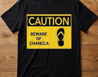Cuidado con la camiseta de manga corta Chancla