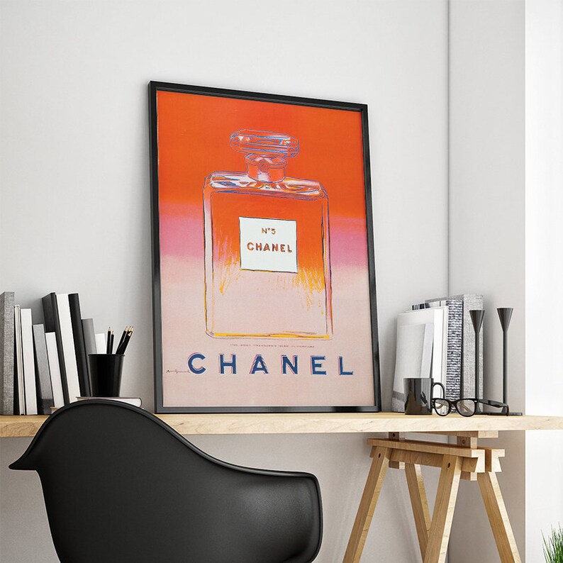 Chanel no5 advertising poster by Andy Warhol Etsy