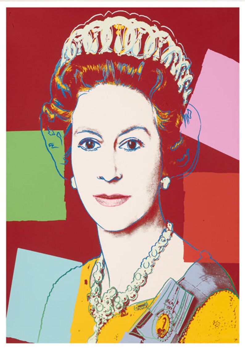 Download Queen Elizabeth by Andy Warhol portraits Art reproduction | Etsy