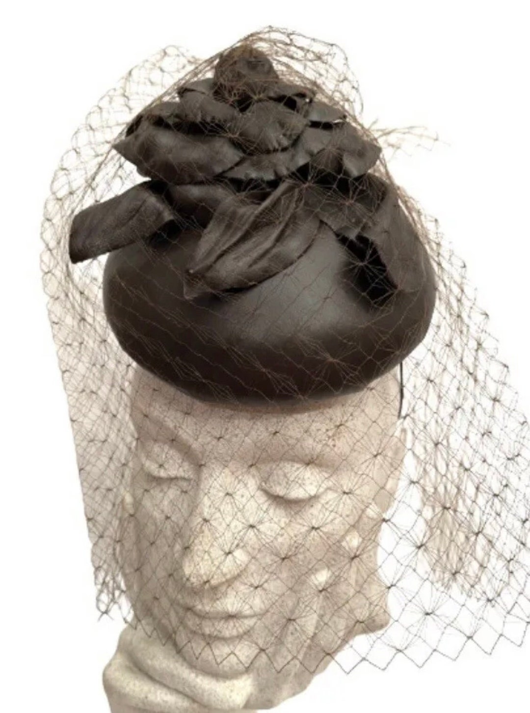 15. Pillbox Leather Fascinator Hat Hat Headdress Wedding Etsy