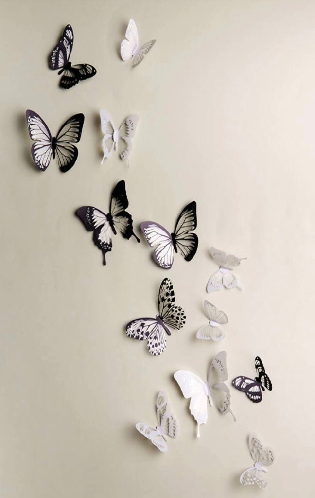 3D Butterfly Sticker Wall Decor Etsy