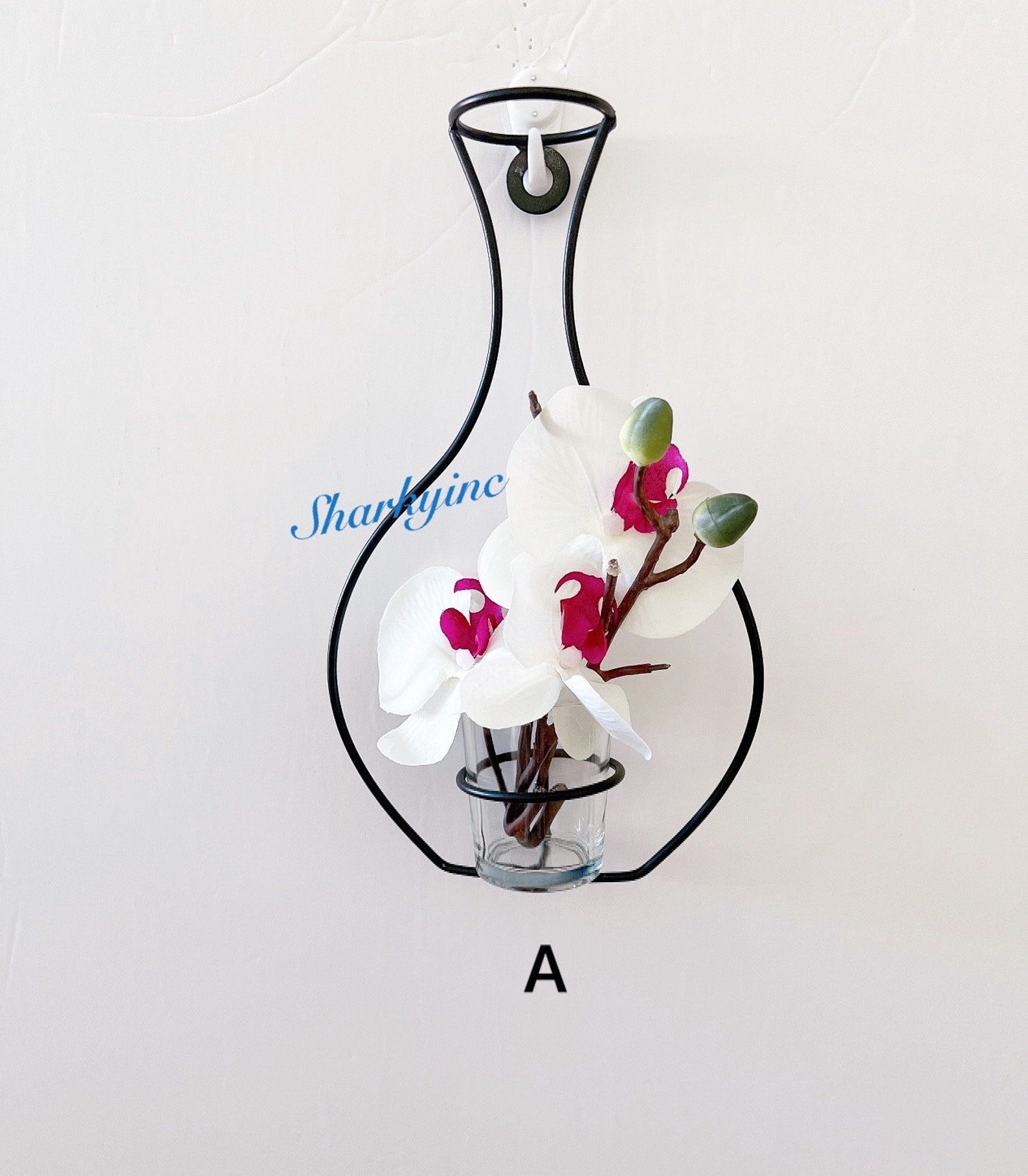 Iron Flower Vase Wall Decor Etsy