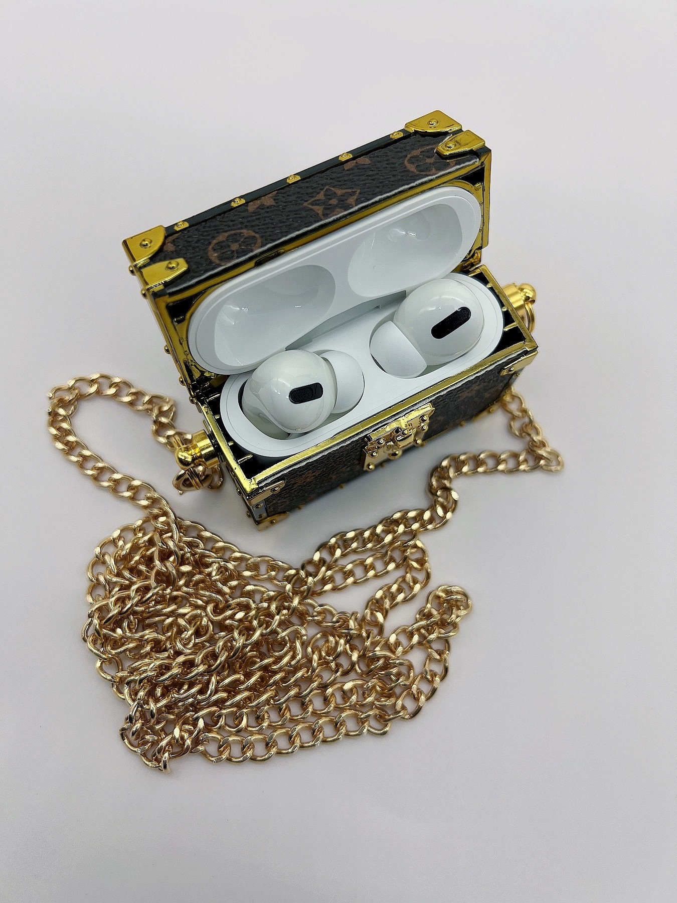 Apple Airpods Pro Case With Gold-tone or Black Chain Crossbody 