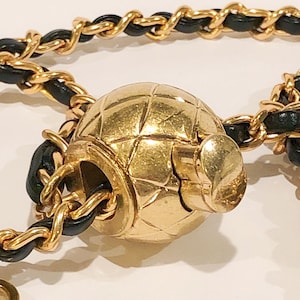 Gold-tone Chain Bag Strap with Leather for Bag Replacement Strap