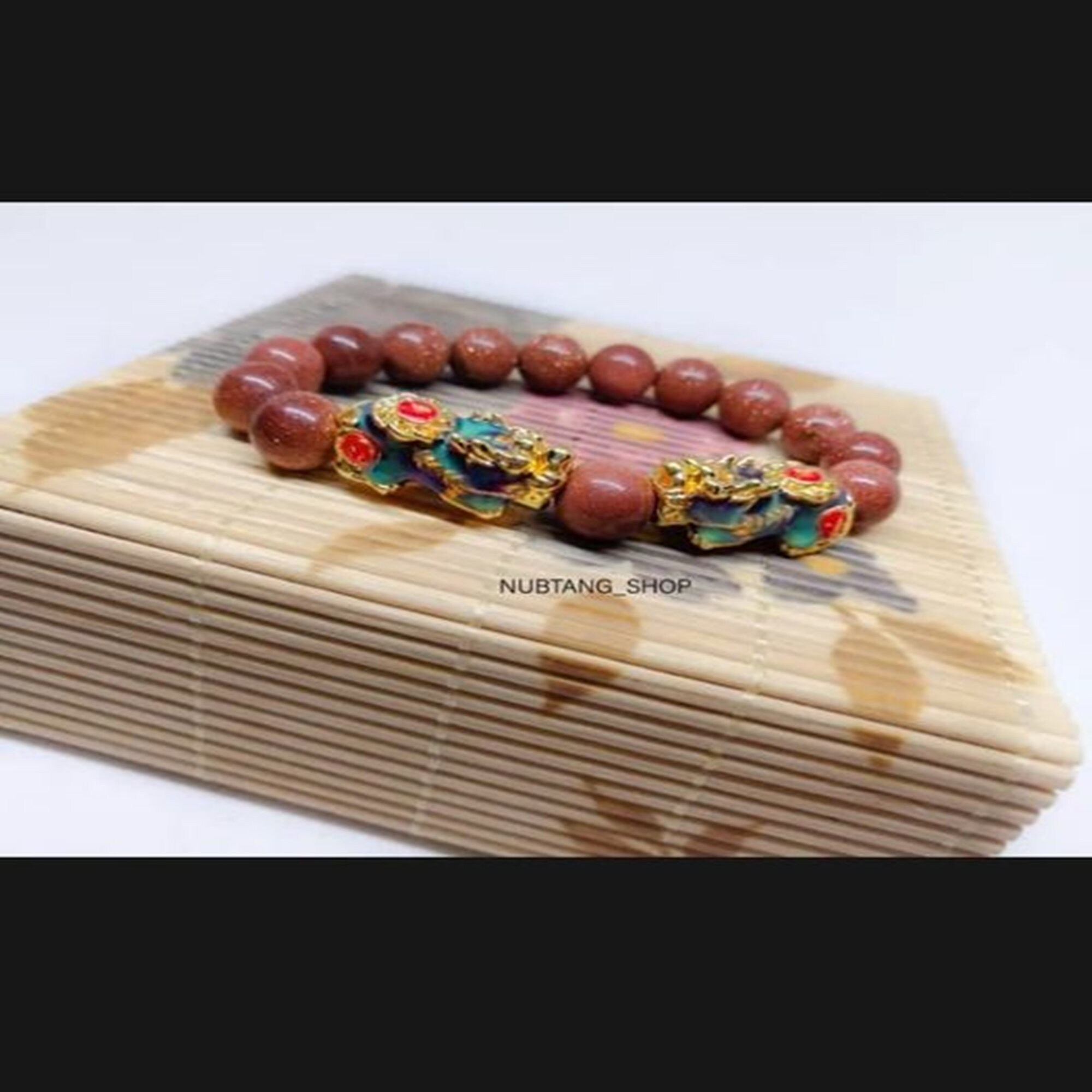 Real Gold Sandstone Bracelets Strung With Beautiful Auspicious Etsy