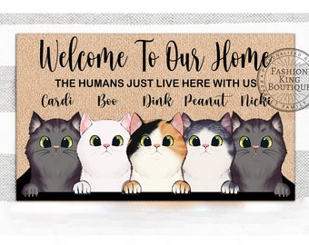 personalized cat mat