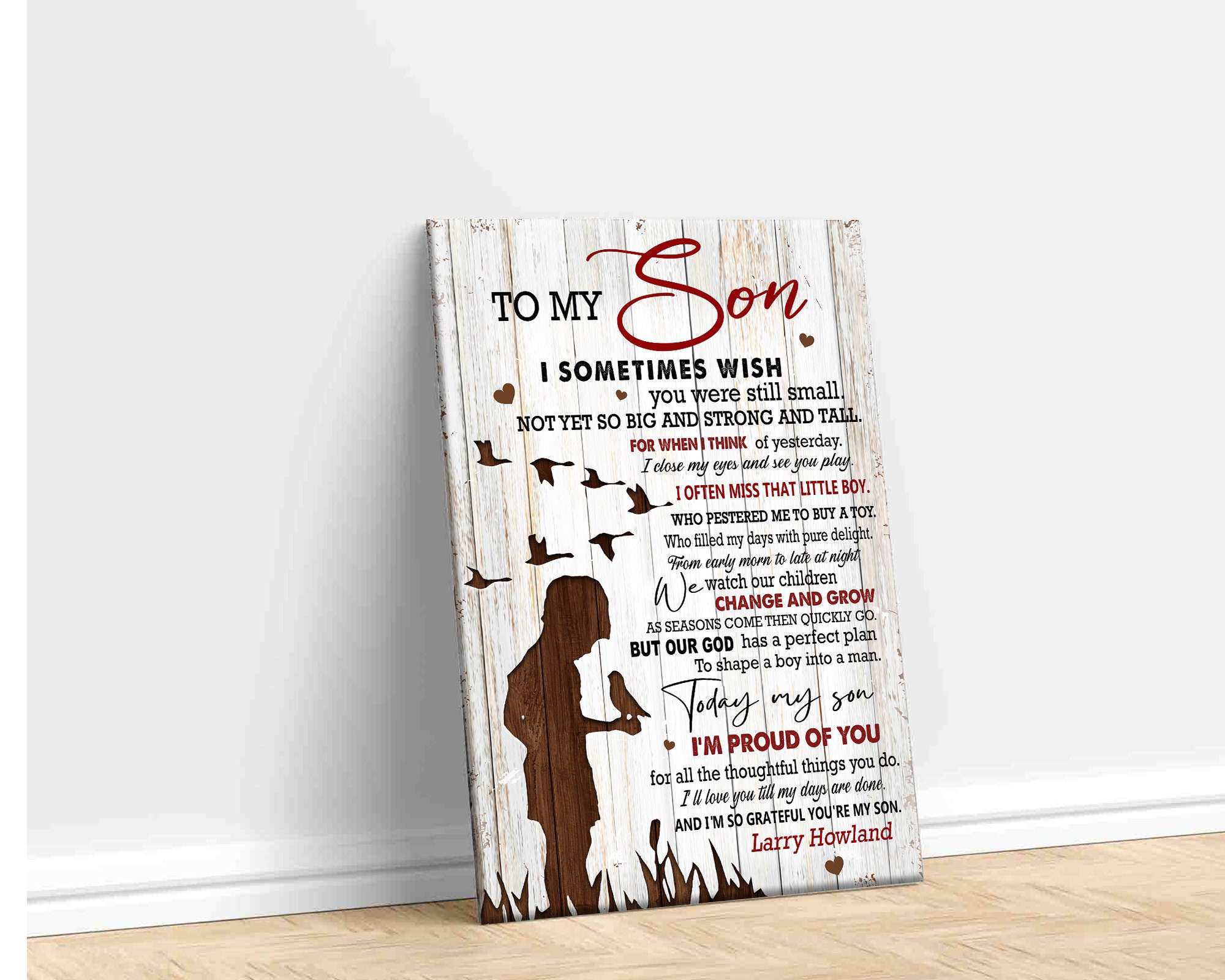 Personalized To My Son I Sometimes Wish Canvas