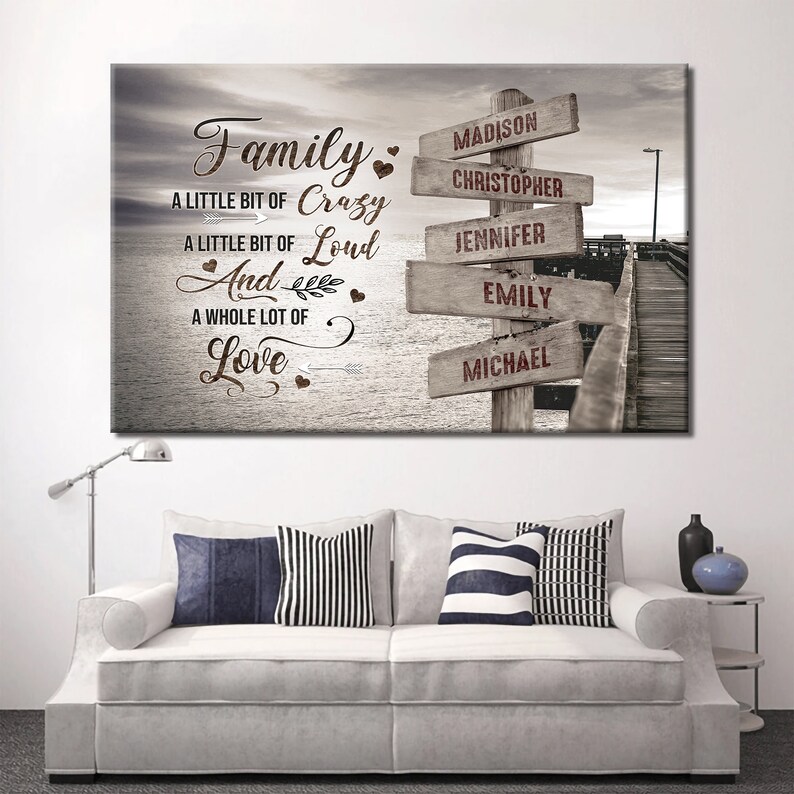 Personalisierte Straße Zeichen Multi Name Leinwand eine ganze Etsy
