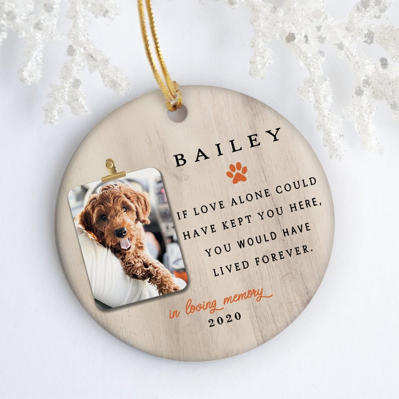 Personalized Dog Memorial Gift Ornament Loss of Dog Ornament Etsy