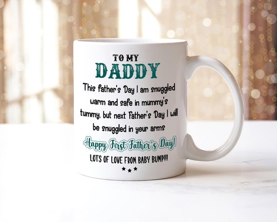 Happy First Father S Day Lots Love From Baby Bump Mug Etsy