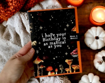 Watercolour Mushrooms, Magic, Magical, Birthday Card