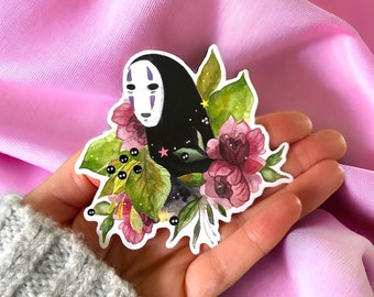 Creepy spirit, Japanese, Watercolour Vinyl Sticker