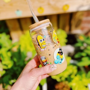 The Simpsons geïnspireerd Tattoo bierblikje glas, ijsthee/koffieglas