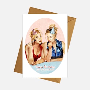 Romy et Michele, carte d'anniversaire meilleurs amis, drôle, cartes de voeux