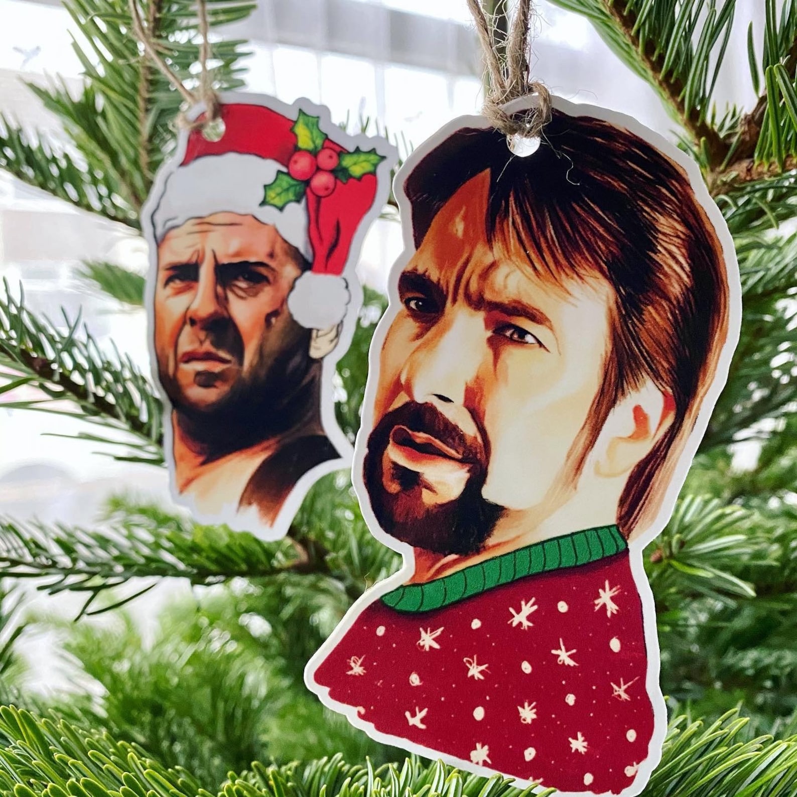 Hans Gruber Die Hard Christmas Card tree decoration tree Etsy
