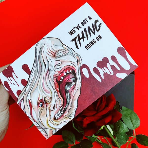 The Thing, John Carpenter, Valentines Day Card, Kurt Russell, Watercolour