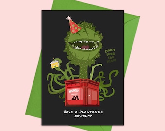 Little Shop of Horrors Inspired Birthday Card, Plantastic, Horror, Plant Lovers