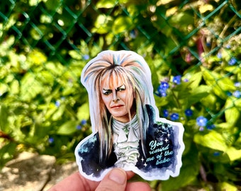 Goblin King Aquarell, glänzender Vinyl-Aufkleber
