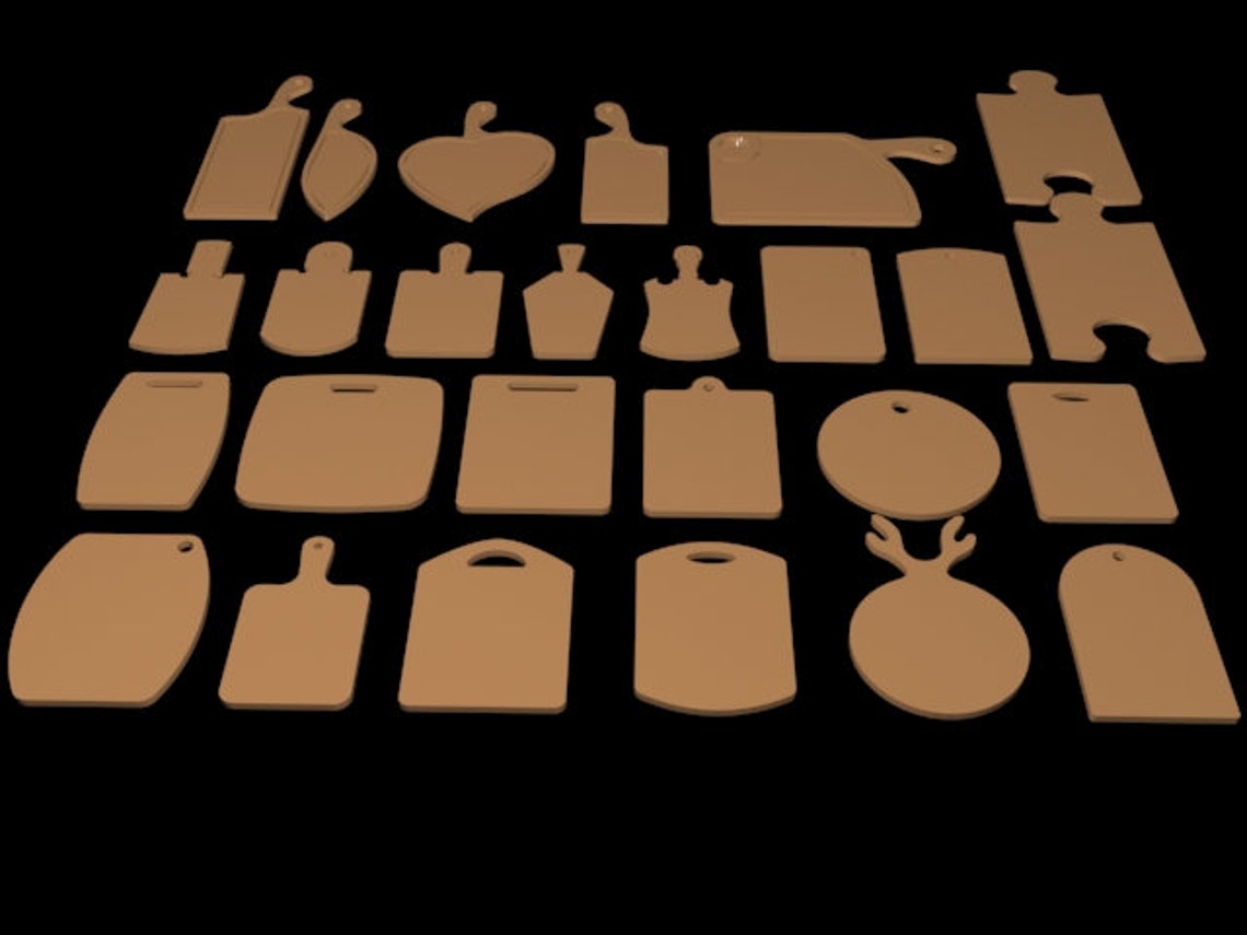 Cutting kitchen boards set dxf Boards for serving dishes Etsy