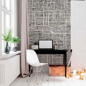 Textured design wallpaper, woven textile texture, DIY peel and stick removable mural, high quality, easy to apply, pvc free, ecofriendly