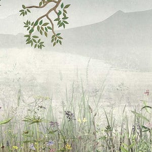 nature wallpaper mural, tree mural, DIY peel and stick, easy to install, high quality, pvc free ecofriendly, bedroom wallpaper, home decor image 5