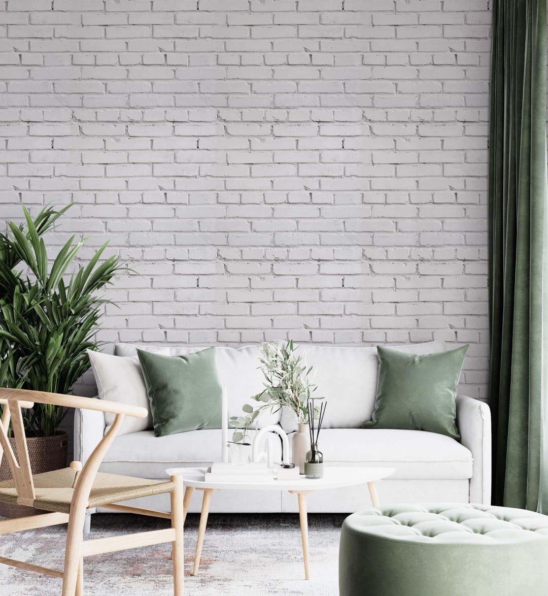 Removable White Brick Wallpaper | Peel and Stick Brick Wallpaper | Self ...